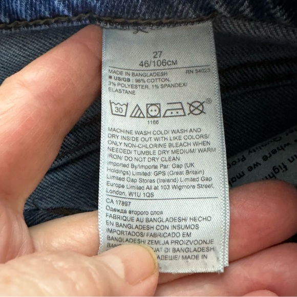 Women’s Banana Republic Size 27 Blue Cotton/Polyester/Spandex HR Straight Jeans - Picture 8 of 8
